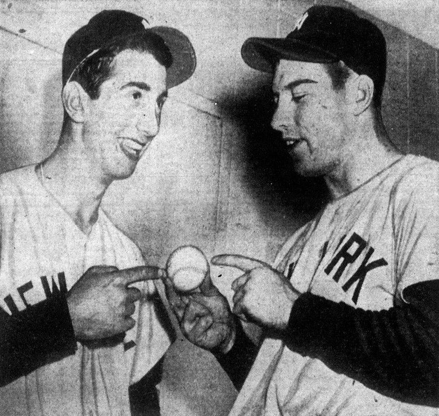 Billy Martin and Mickey Mantle, April 1953